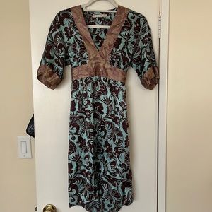 Single Dress Satin Midi Dress - Size XS